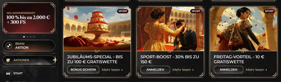 Entdecke Sport-Aktionen Gratiswetten